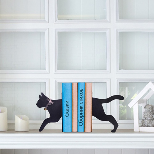 держатель для книг "кошка с бубенчиком" 