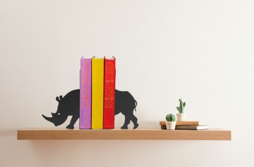 держатель для книг "носорог" черный  фото 4